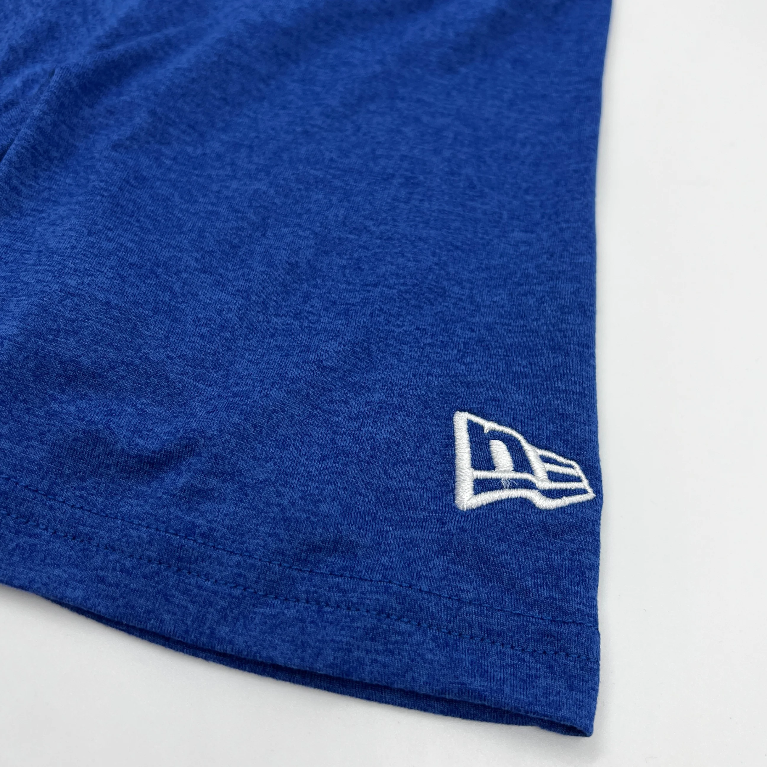 Final Sale - New Era Bills Primary Logo Heather Blue Lightweight Short Sleeve Hoodie - Image 3