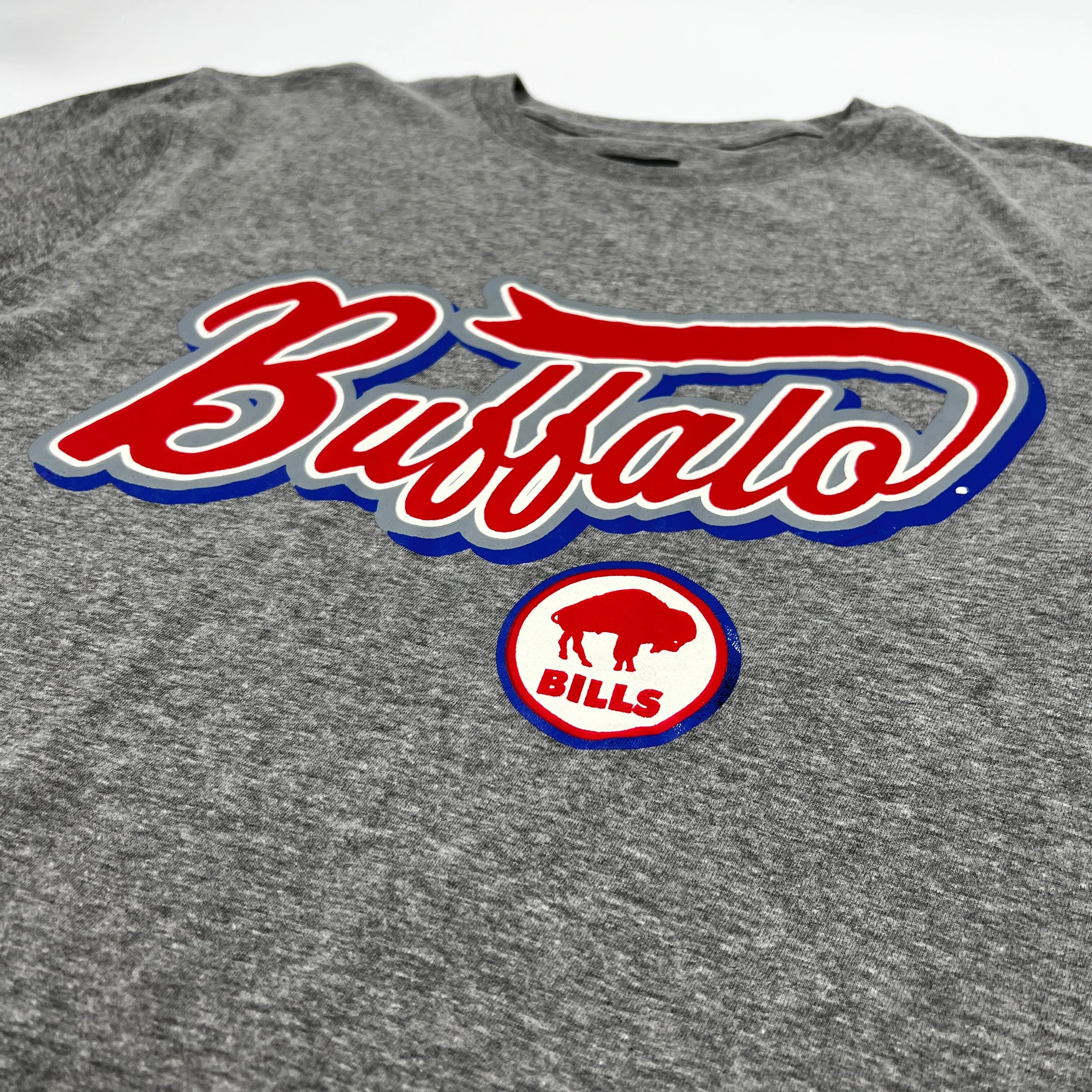 Final Sale - New Era Buffalo Bills Gray With Retro Buffalo Short Sleeve Shirt - Image 4
