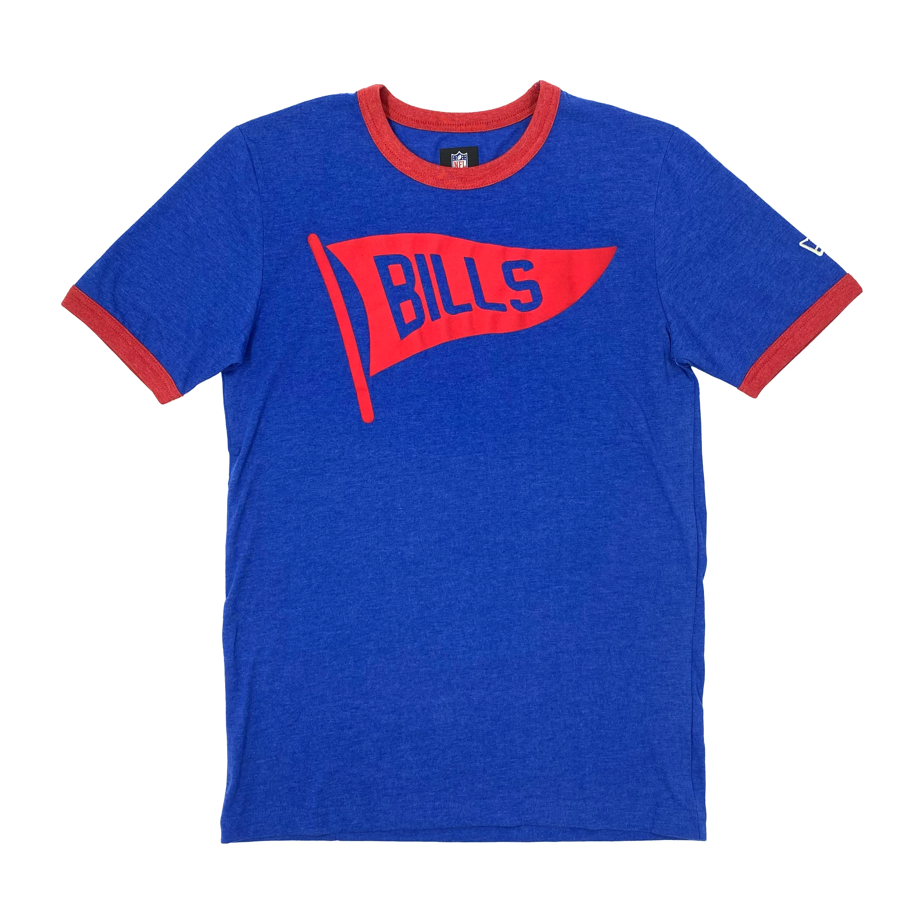 Final Sale - New Era Buffalo Bills Pennant Royal Blue Short Sleeve Shirt