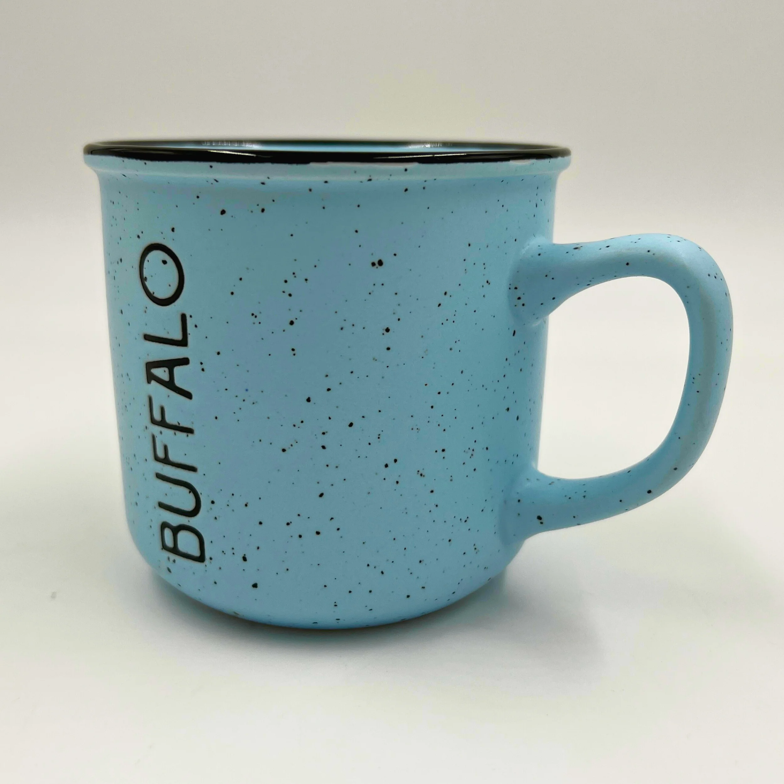 Pastel Blue Sparkled With Buffalo Wordmark Camper Mug - Image 2