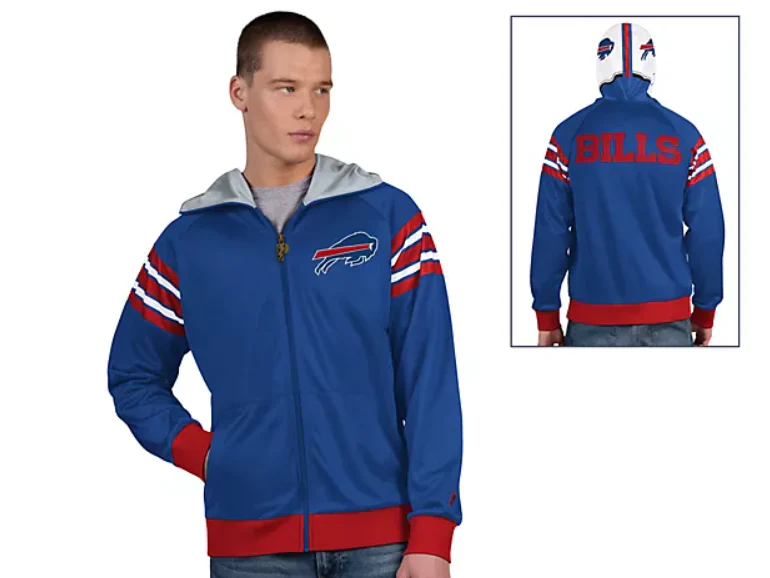 Pro Player Buffalo Bills Helmet Hood Full Zip Jacket - Image 6