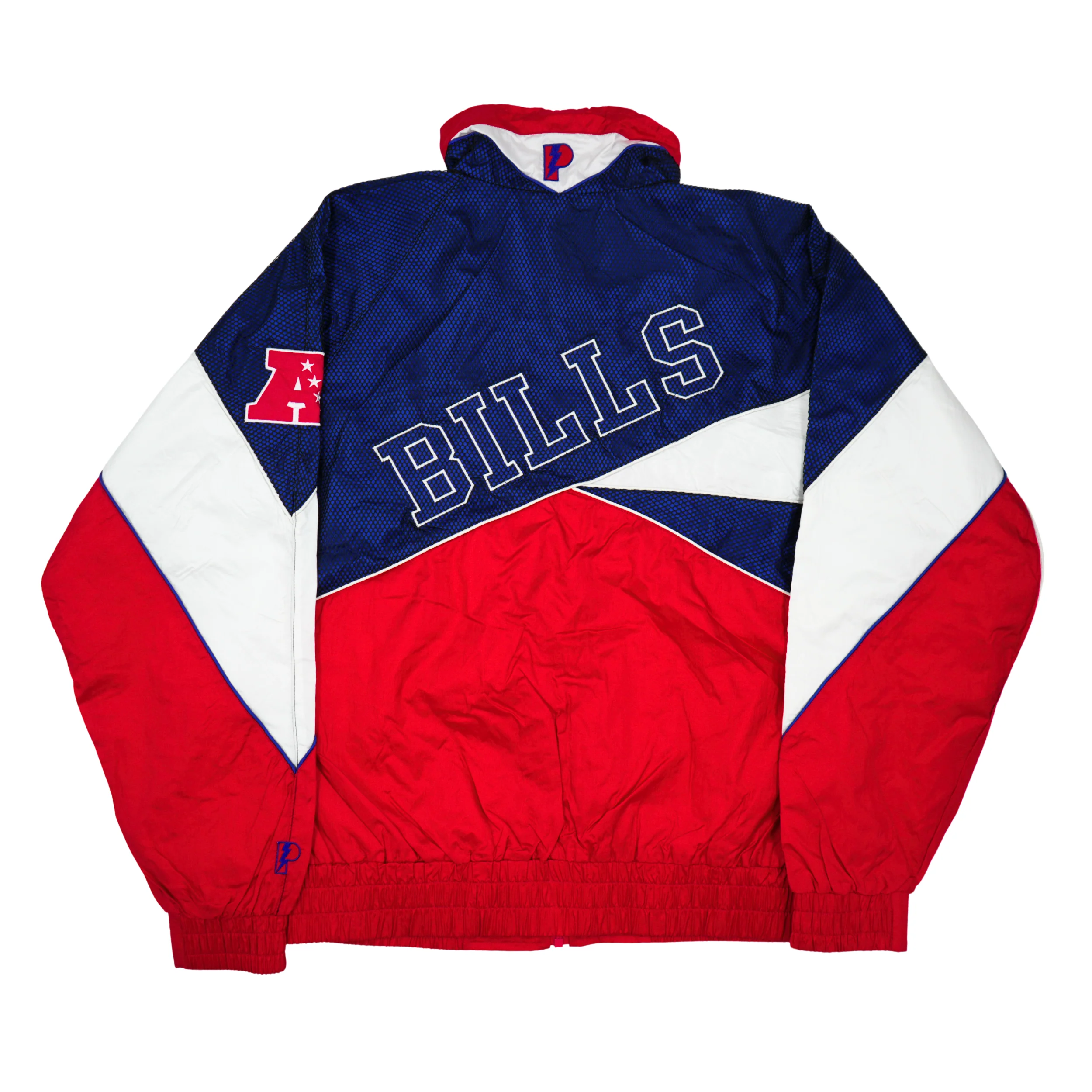Pro Player Buffalo Bills Red, White, & Blue Colorblocking Full Zip Windbreaker - Image 5