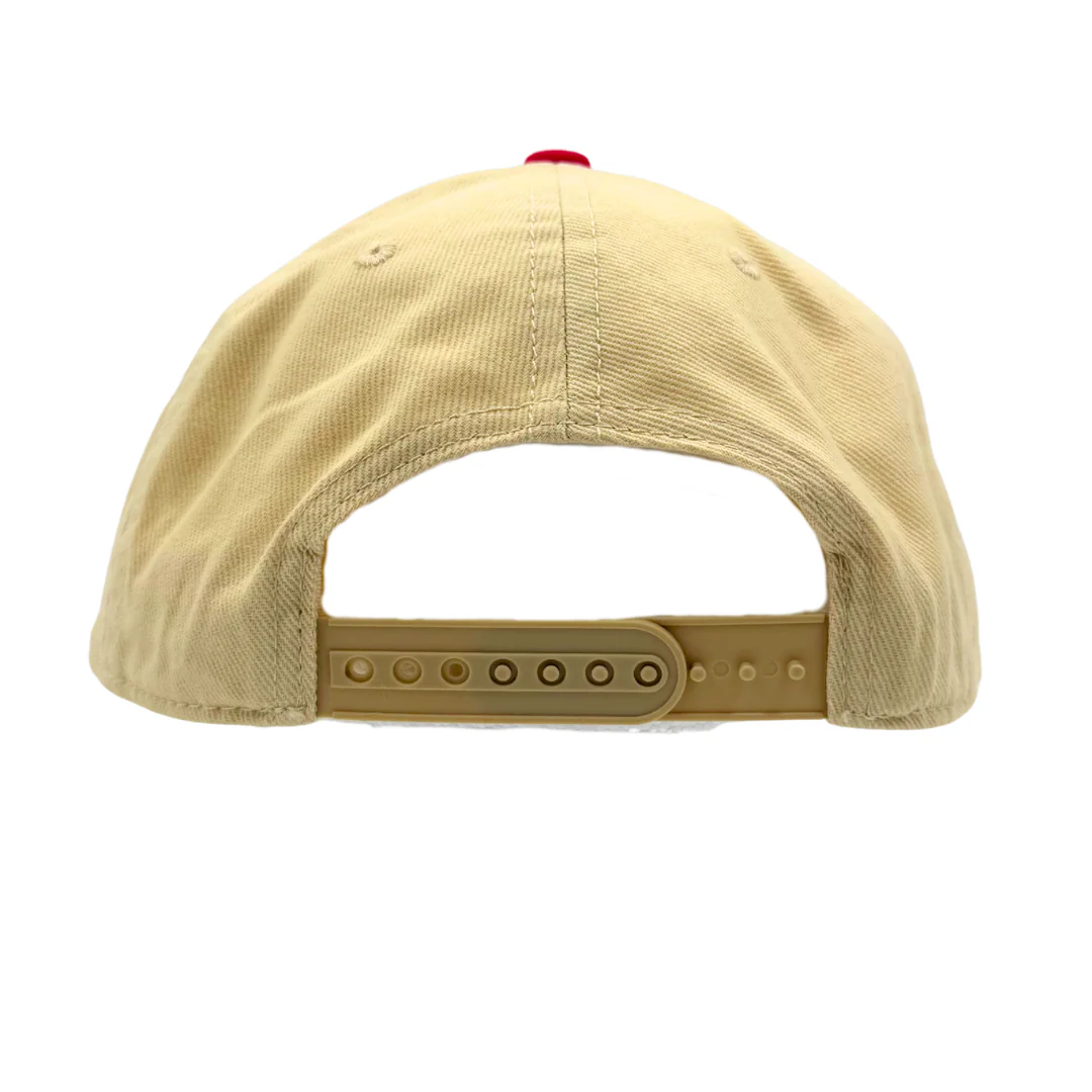 Scary Good Cream & Red A-Frame Trucker Hat - Image 7
