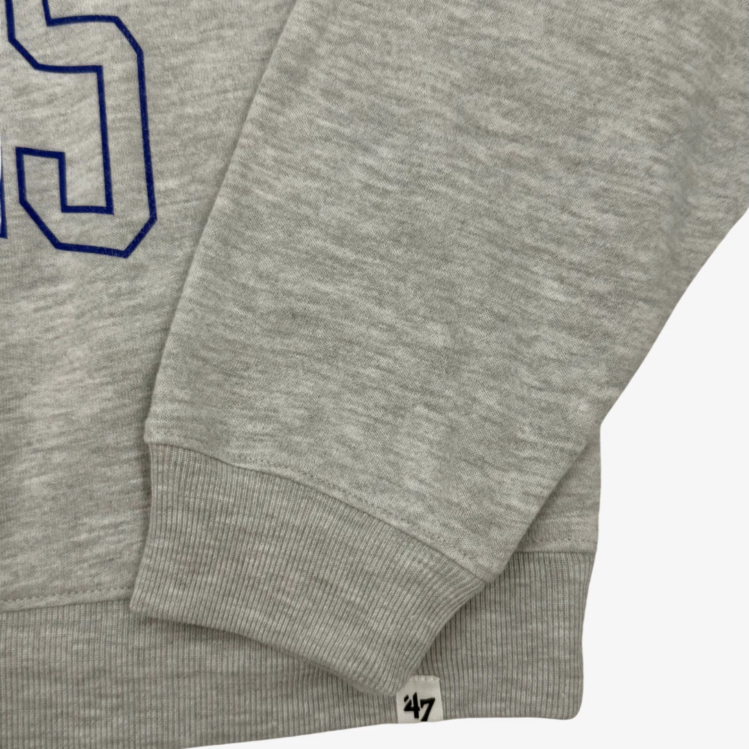 Sabres Heather Grey Royal & Gold Logo Mockneck Sweater - Image 5