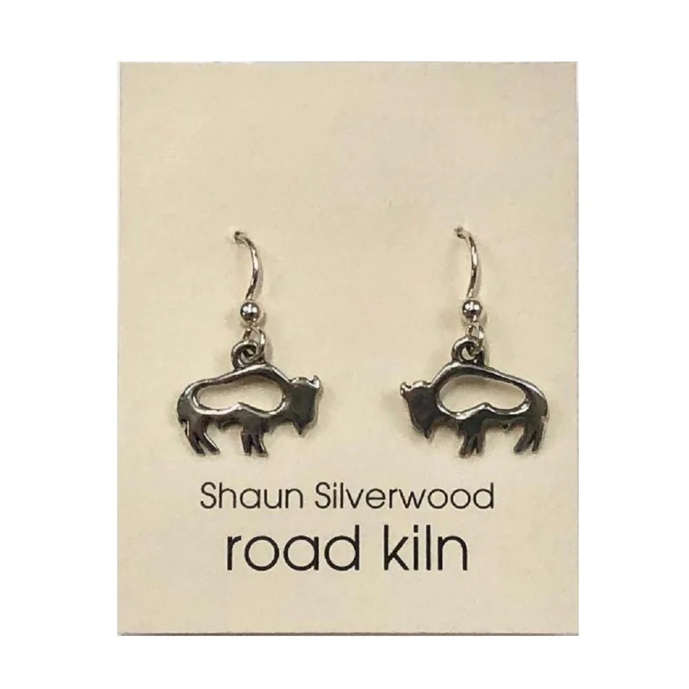 Silver Buffalo Herd Earrings