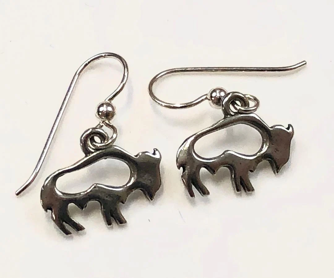 Silver Buffalo Herd Earrings - Image 2