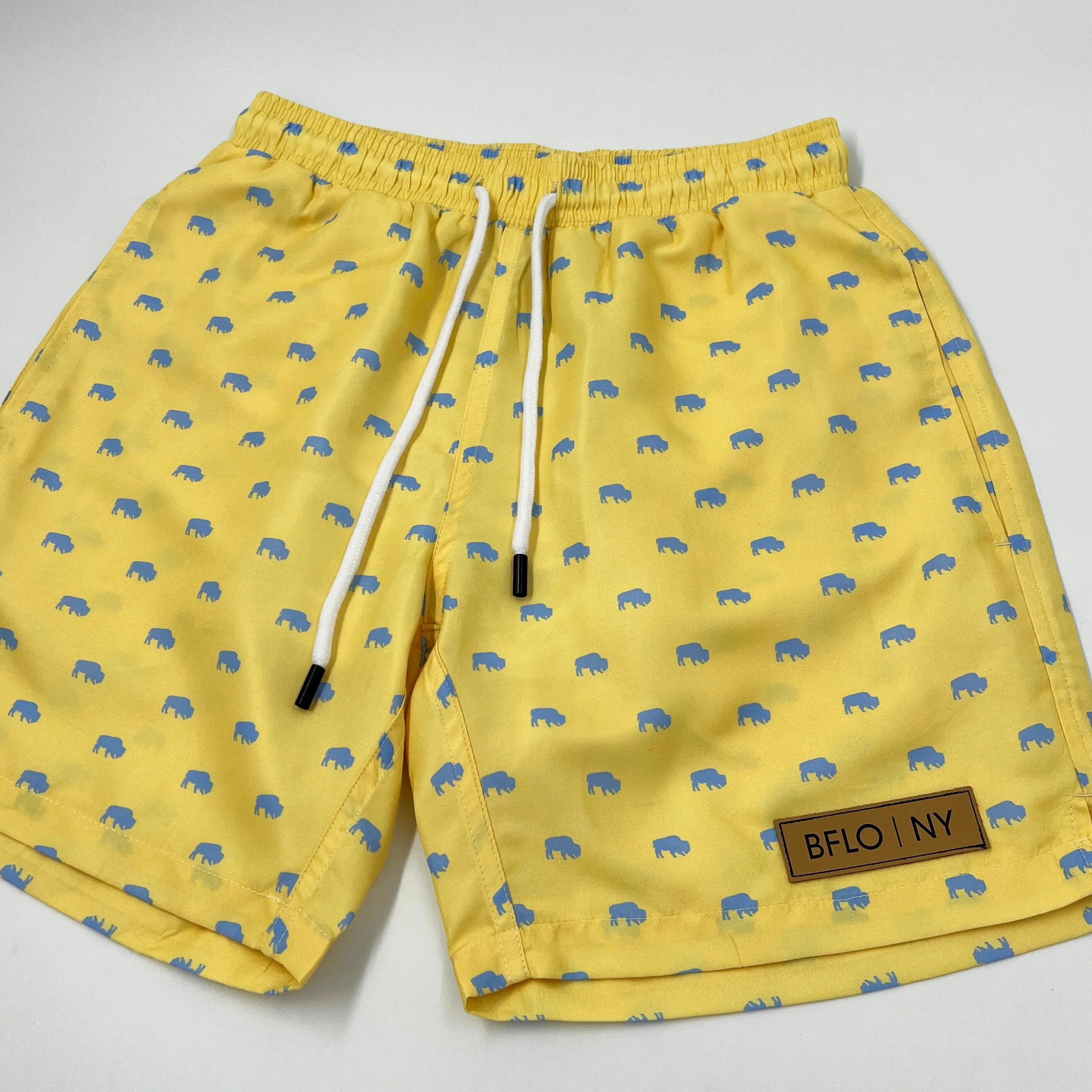 Sunlight Yellow BFLO Men's Swim Trunks - Image 3