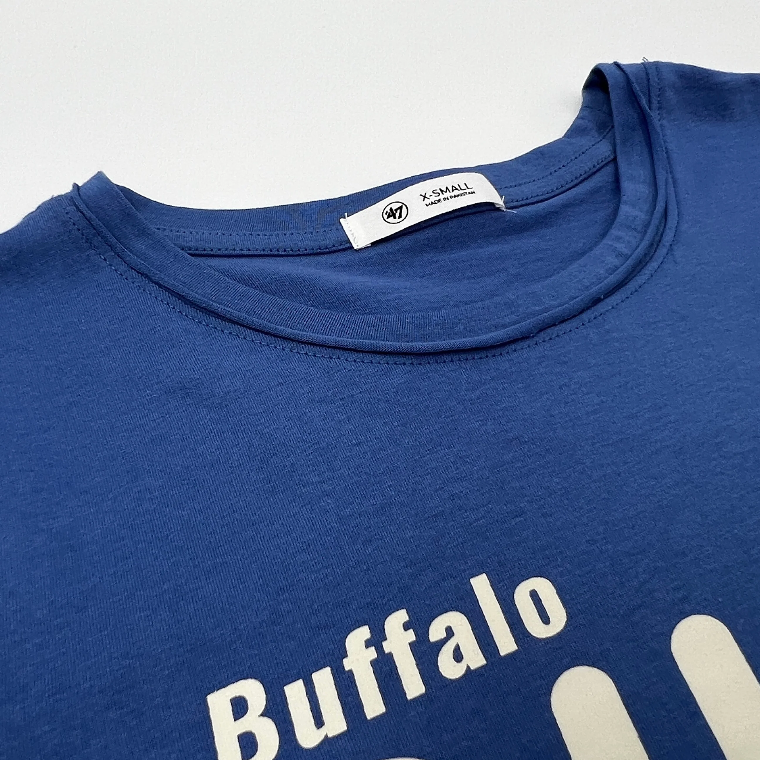 Women's '47 Brand Bills Cadet Blue and Cream Short Sleeve Shirt - Final Sale - Image 3