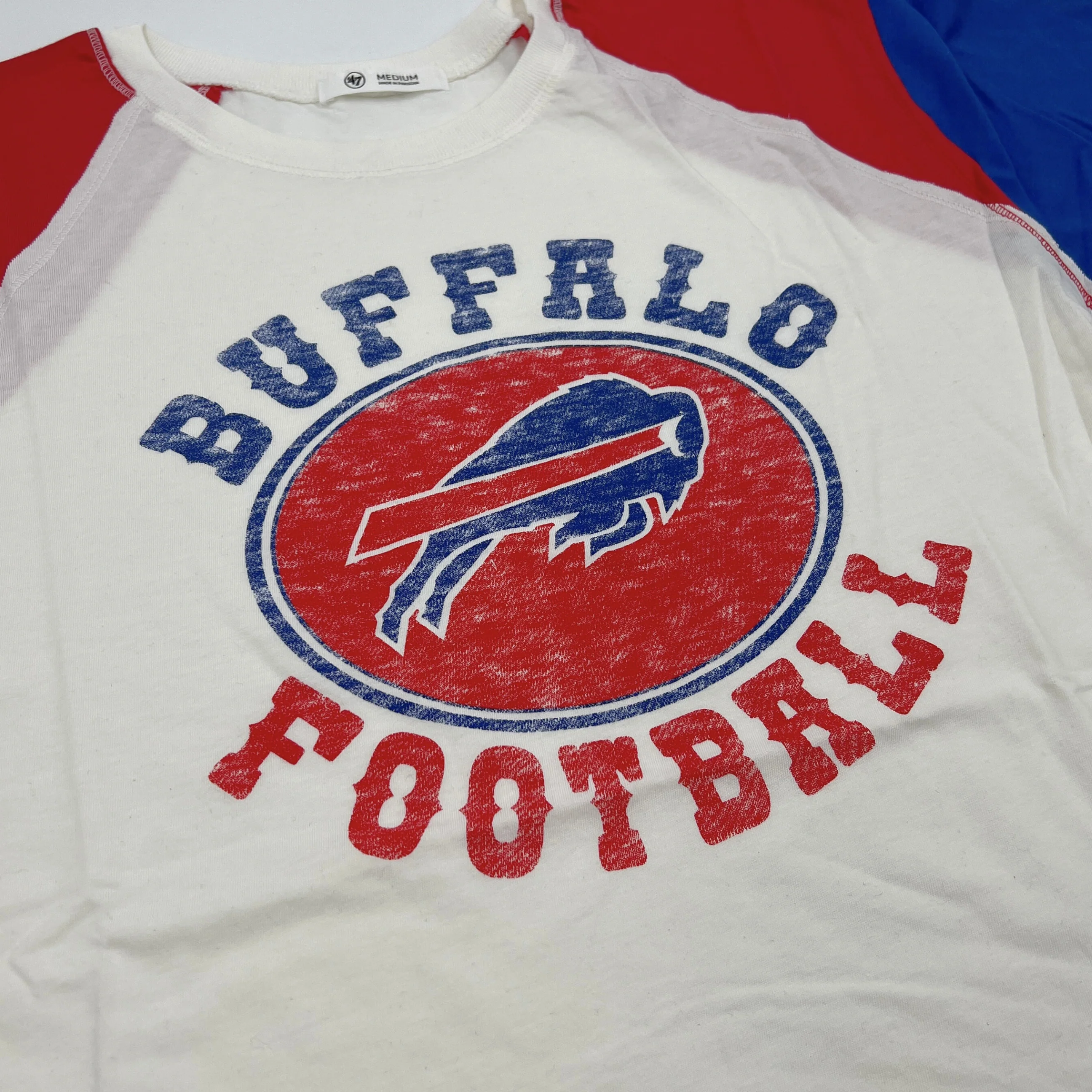 Women's '47 Brand Buffalo Bills Sandstone Gia Cropped T-Shirt - Image 5