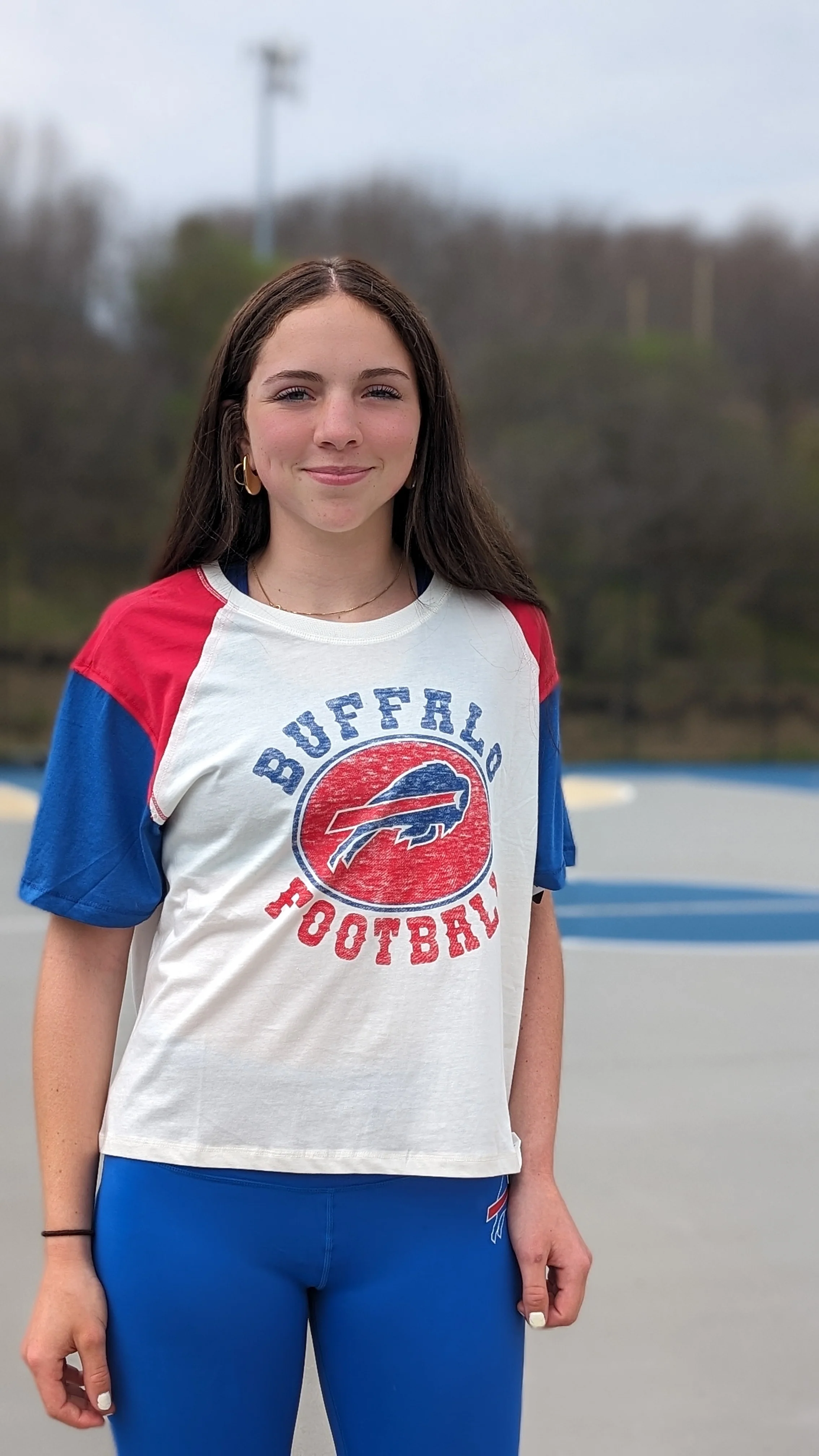 Women's '47 Brand Buffalo Bills Sandstone Gia Cropped T-Shirt - Image 8