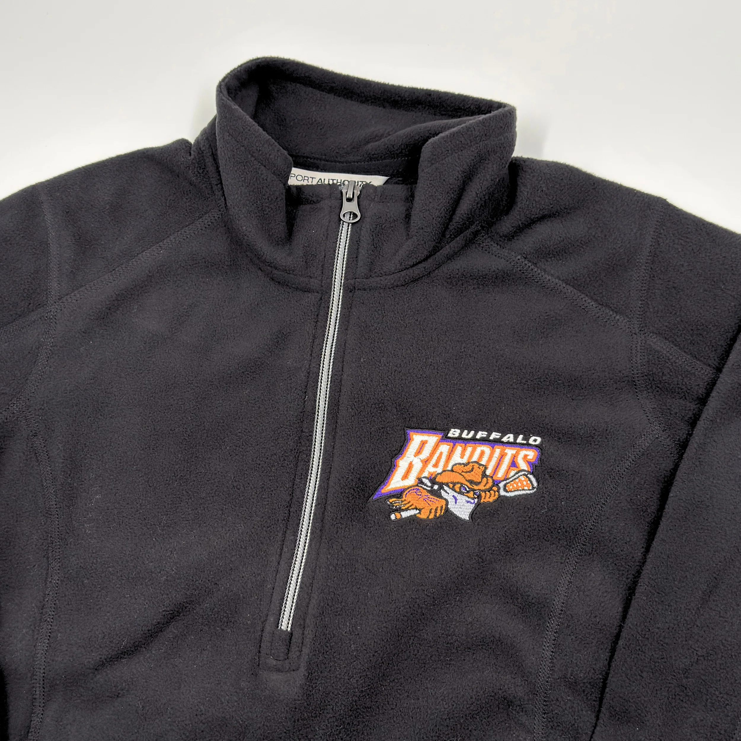 Women's Buffalo Bandits Microfleece Black Half Zip Pullover - Image 3