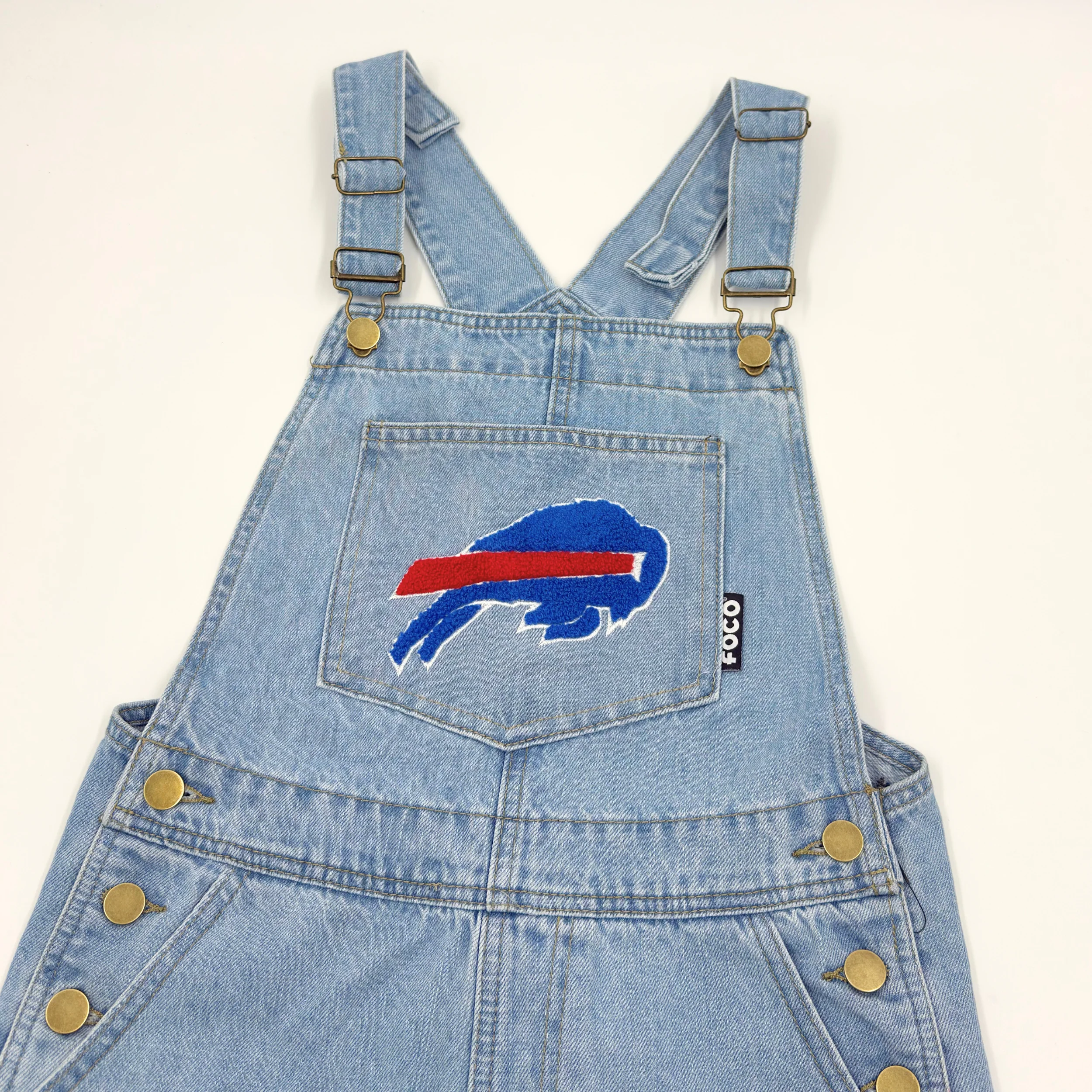Women's Buffalo Bills Denim Shortalls - Image 6