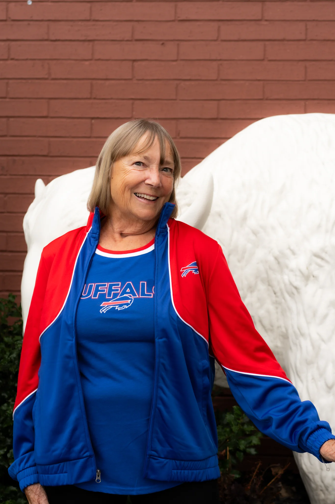 Women's Buffalo Bills Good Pass Full Zip Track Jacket - Image 4