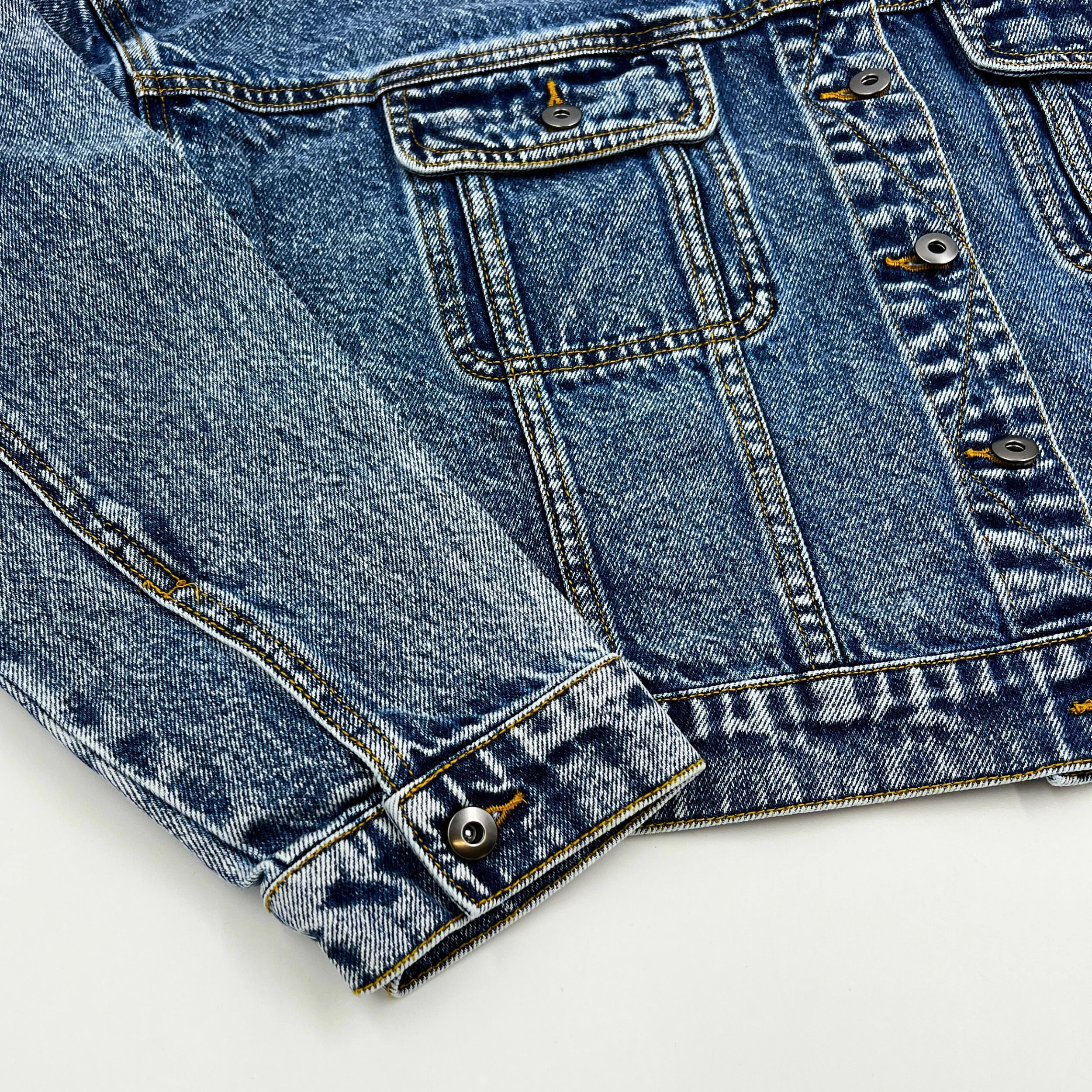 Women's Buffalo Bills Oversized Cropped Denim Jacket - Image 5