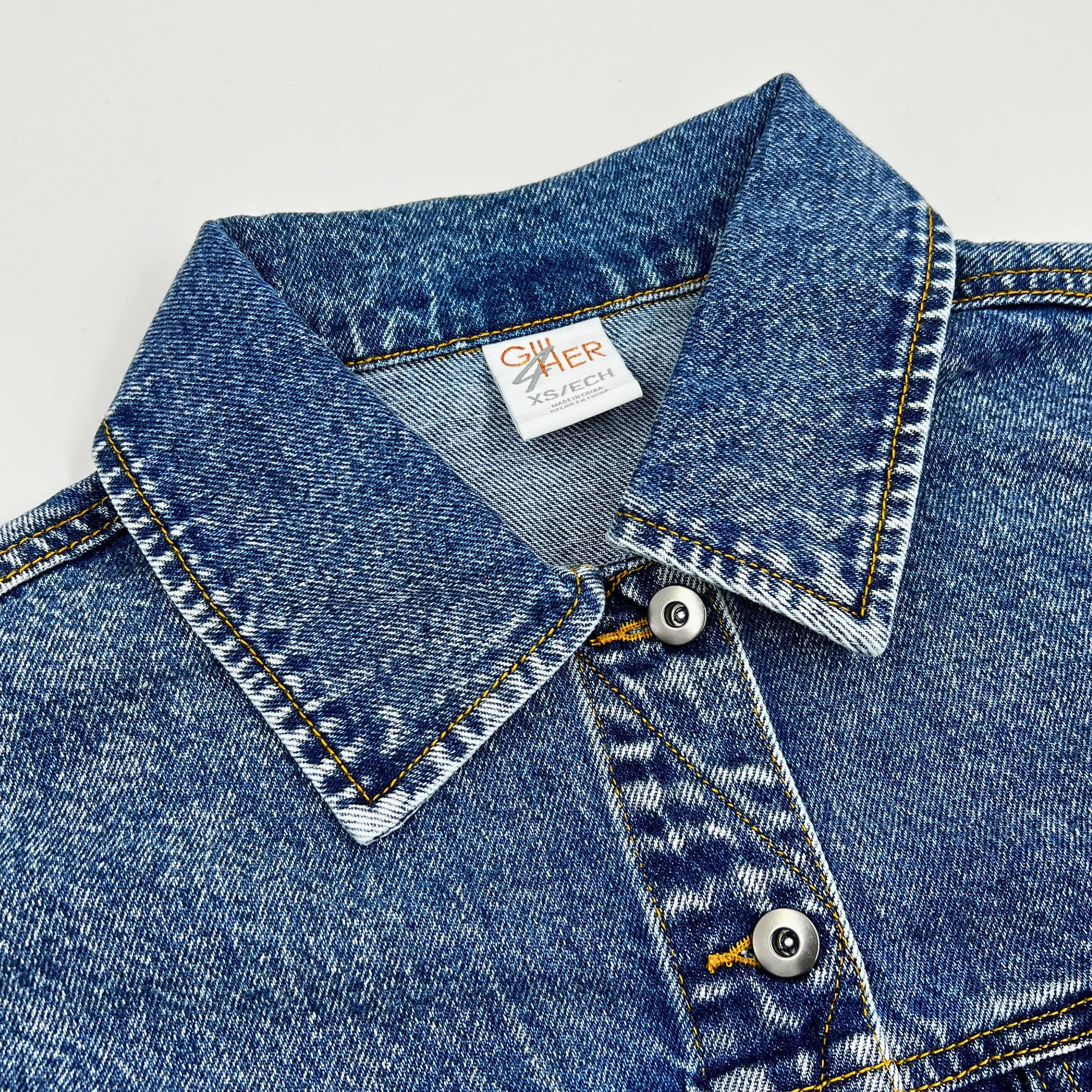 Women's Buffalo Bills Oversized Cropped Denim Jacket - Image 6