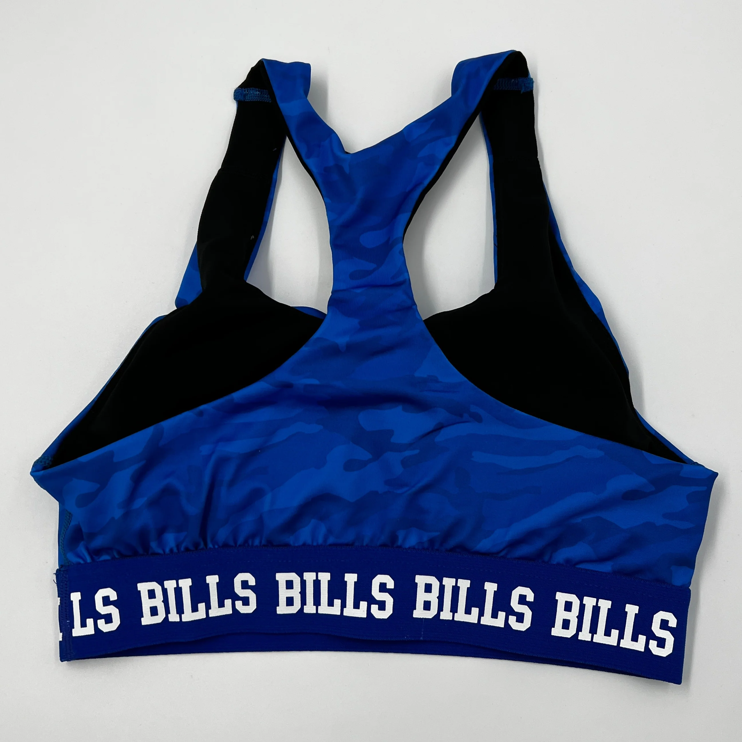 Final Sale - Women's Buffalo Bills Royal Blue Camo Sports Bra - Image 5
