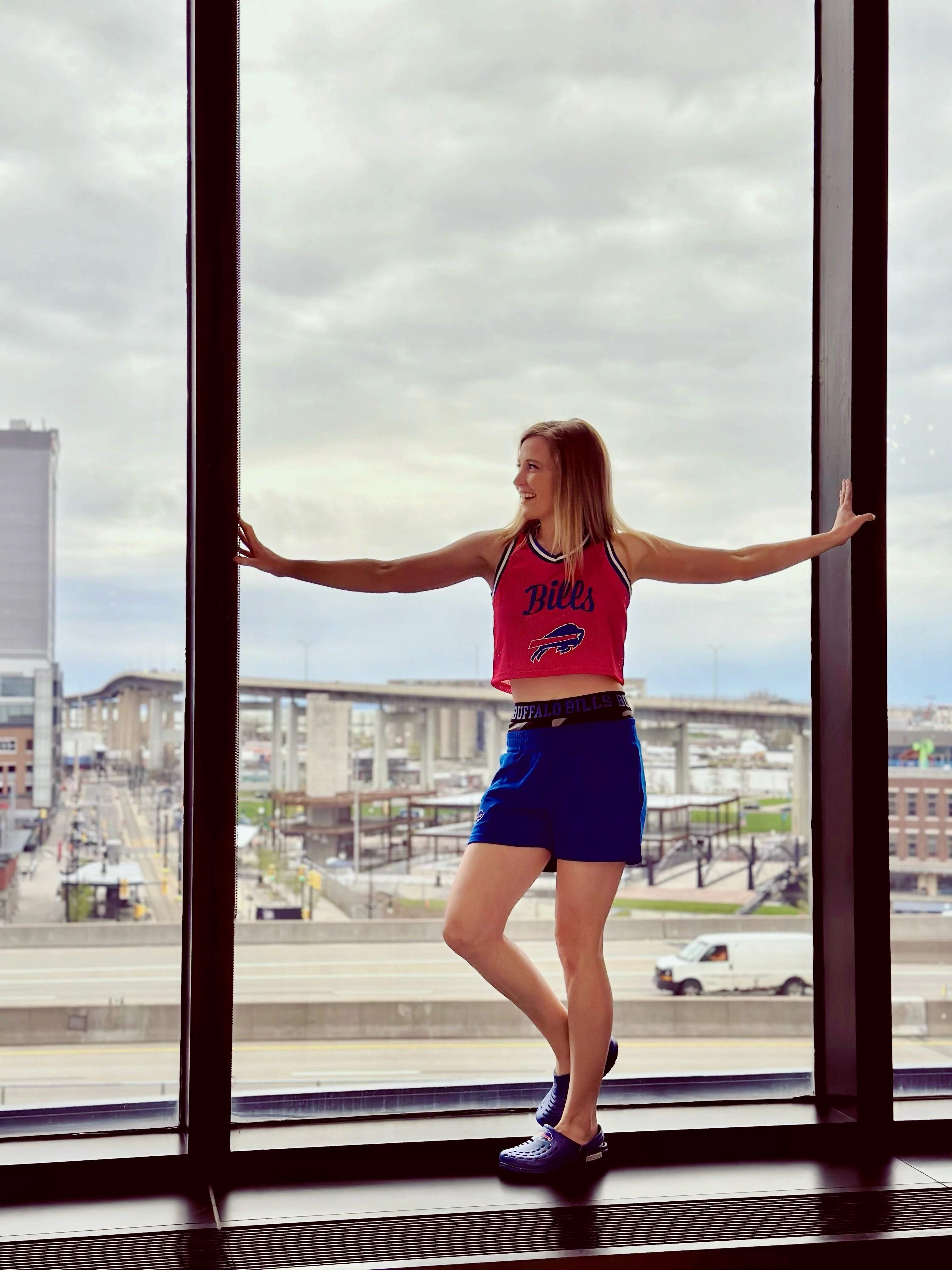 Final Sale - Women's Buffalo Bills Royal Blue Shorts - Image 8