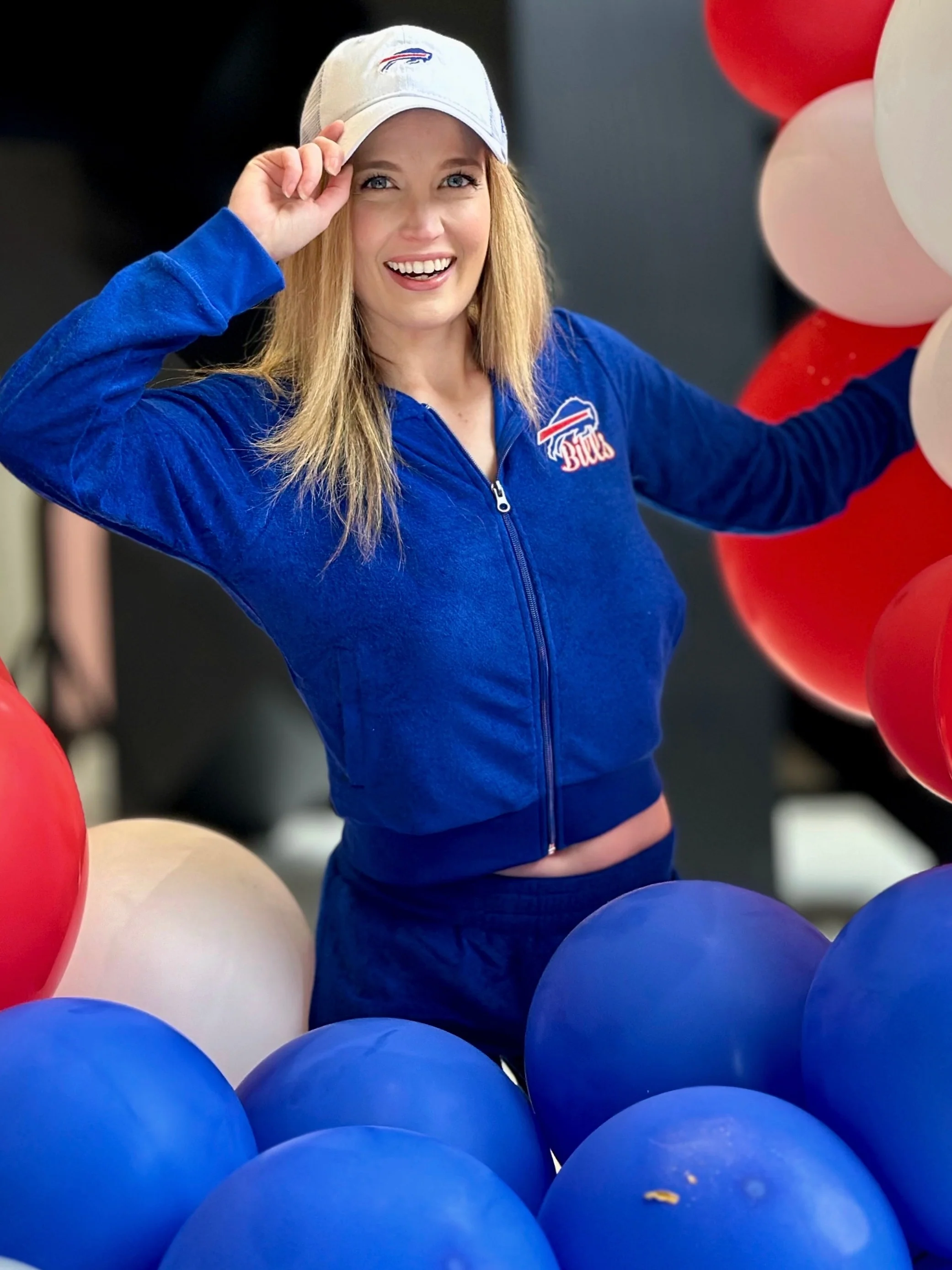 Final Sale - Women's Buffalo Bills Royal Blue Zip-Up - Image 5