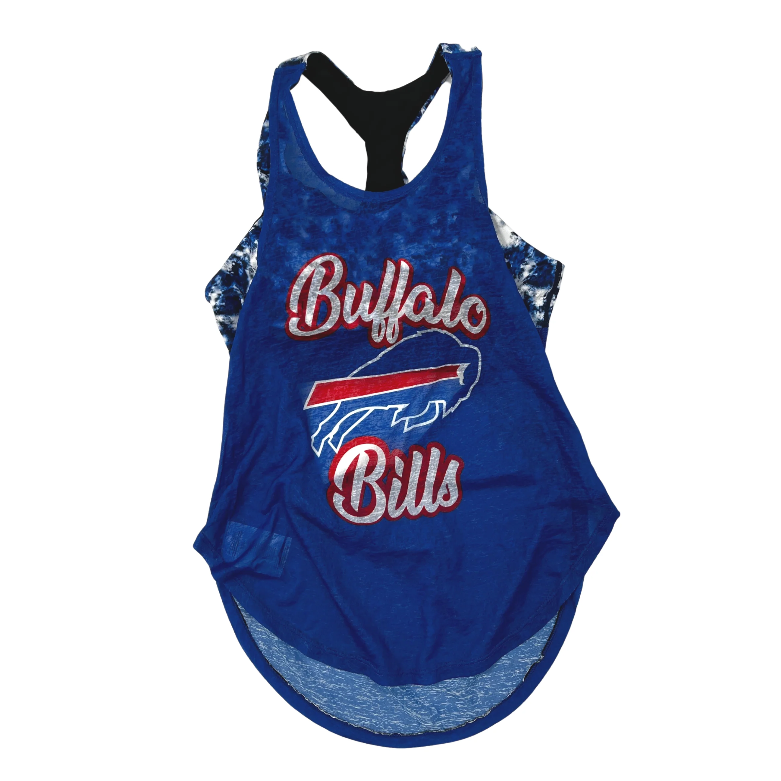 Final Sale - Women's Buffalo Bills Royal Tie Dye Sports Bra With Top