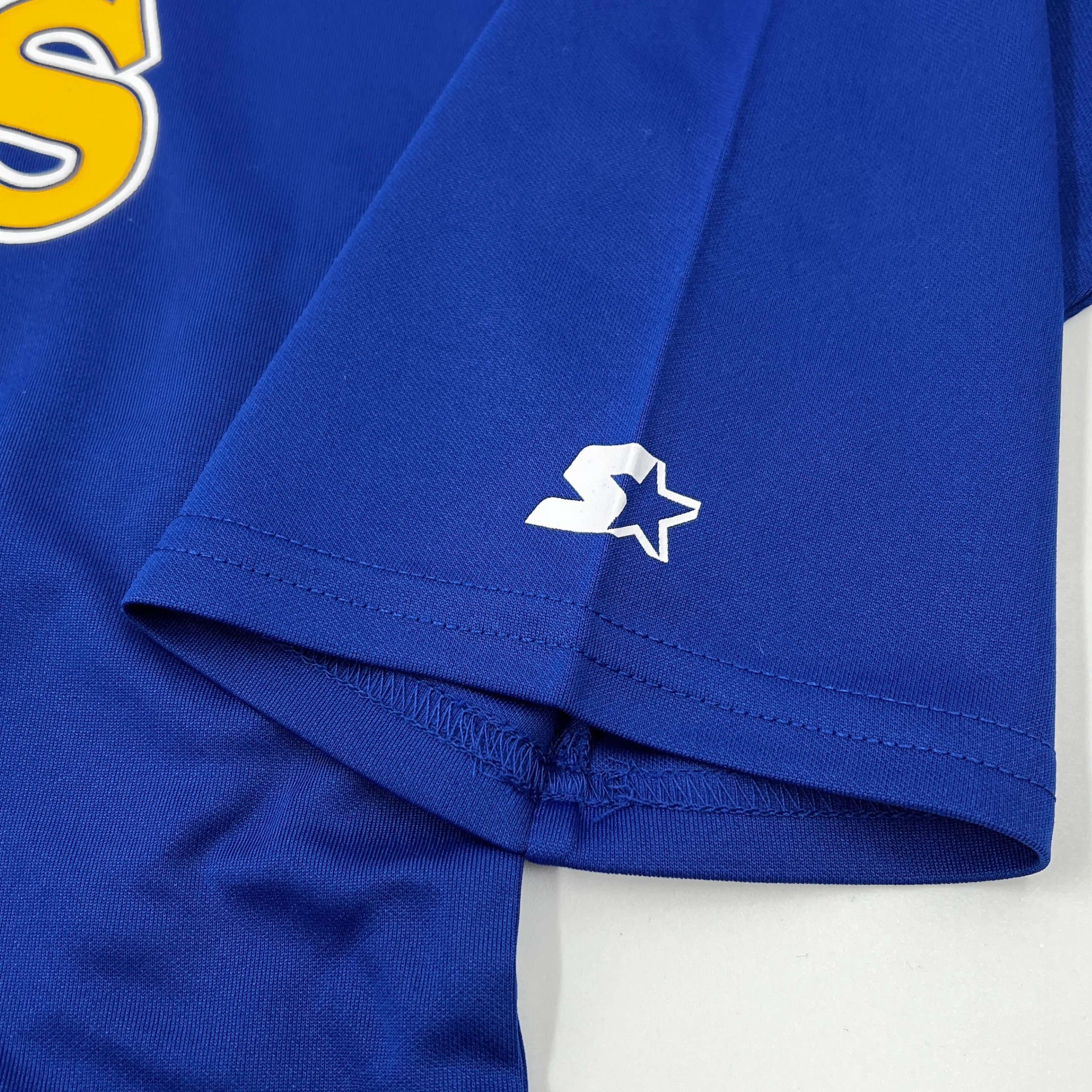 Women's Buffalo Sabres Royal Lace Up Starter Three Quarter Sleeve Shirt - Image 7
