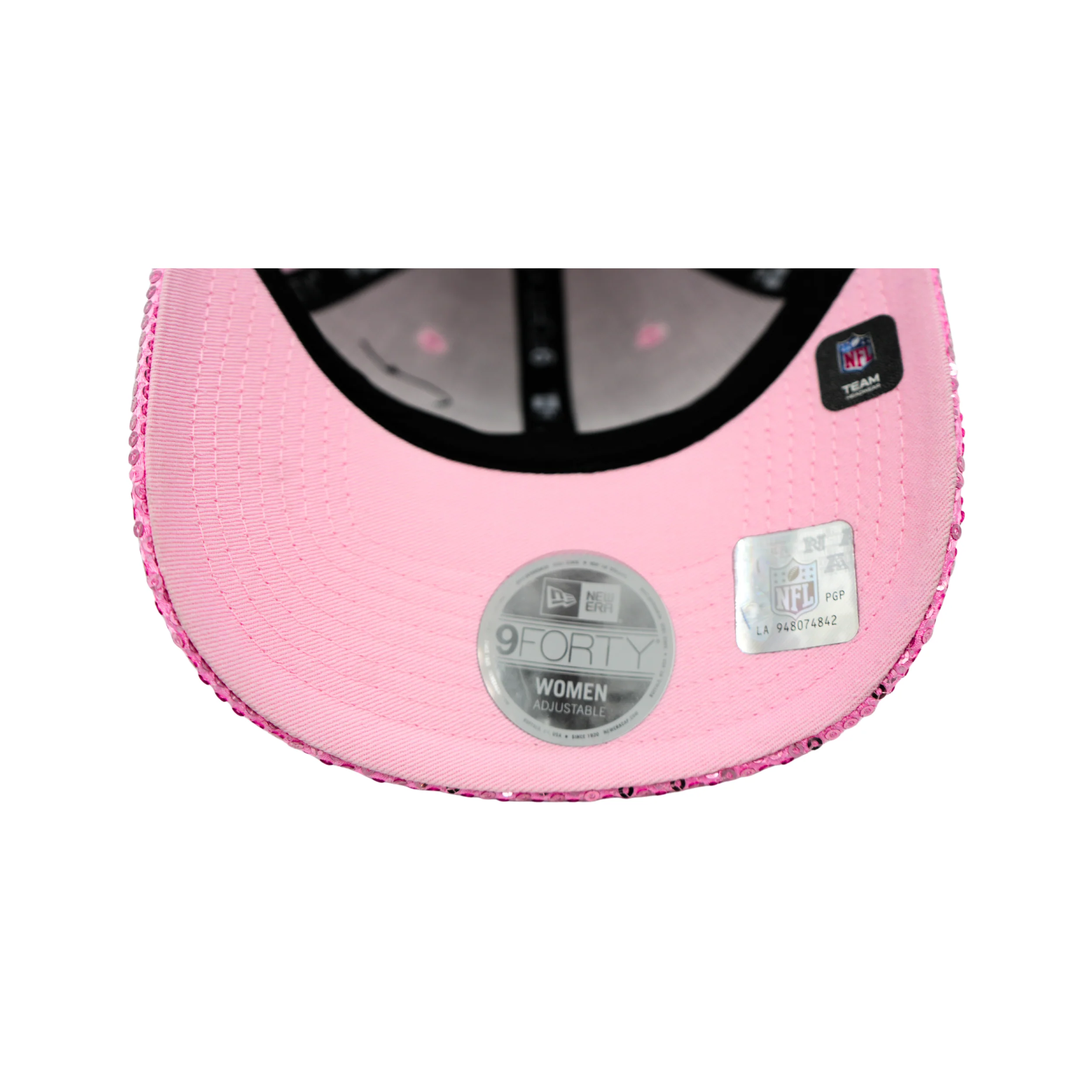 Women's New Era 9FORTY Buffalo Bills Pink Sequin Hat - Image 5