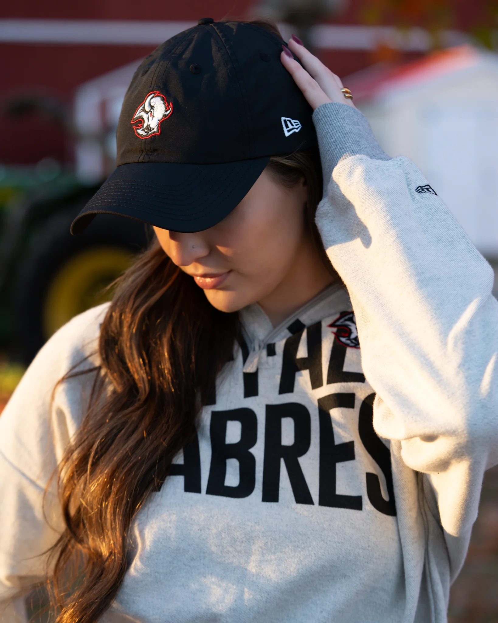 Women's New Era 9FORTY Buffalo Sabres Alternate Logo Ponytail Hat - Image 2