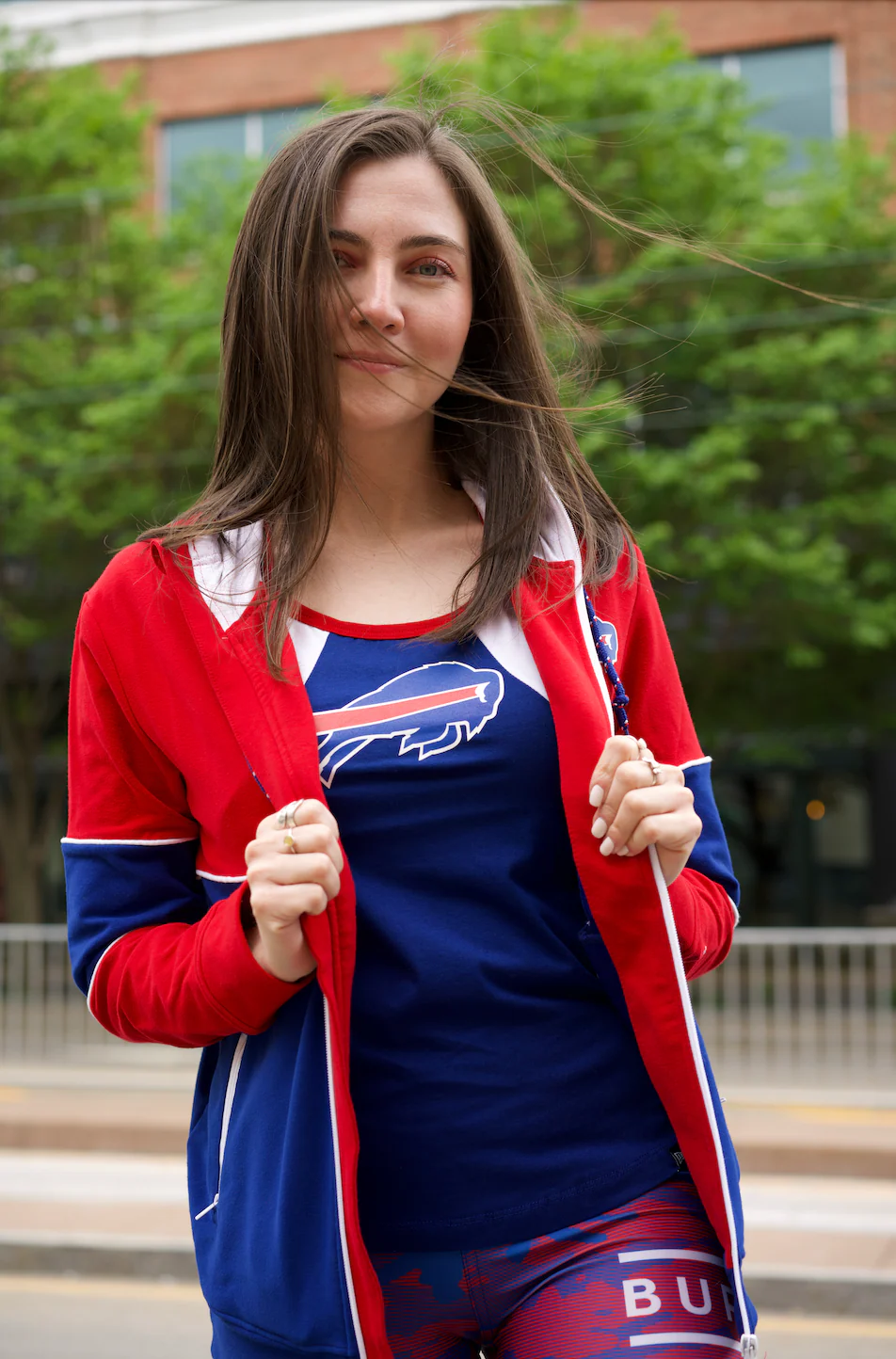 Final Sale - Women's New Era Bills Royal Racerback Tank Top - Image 3