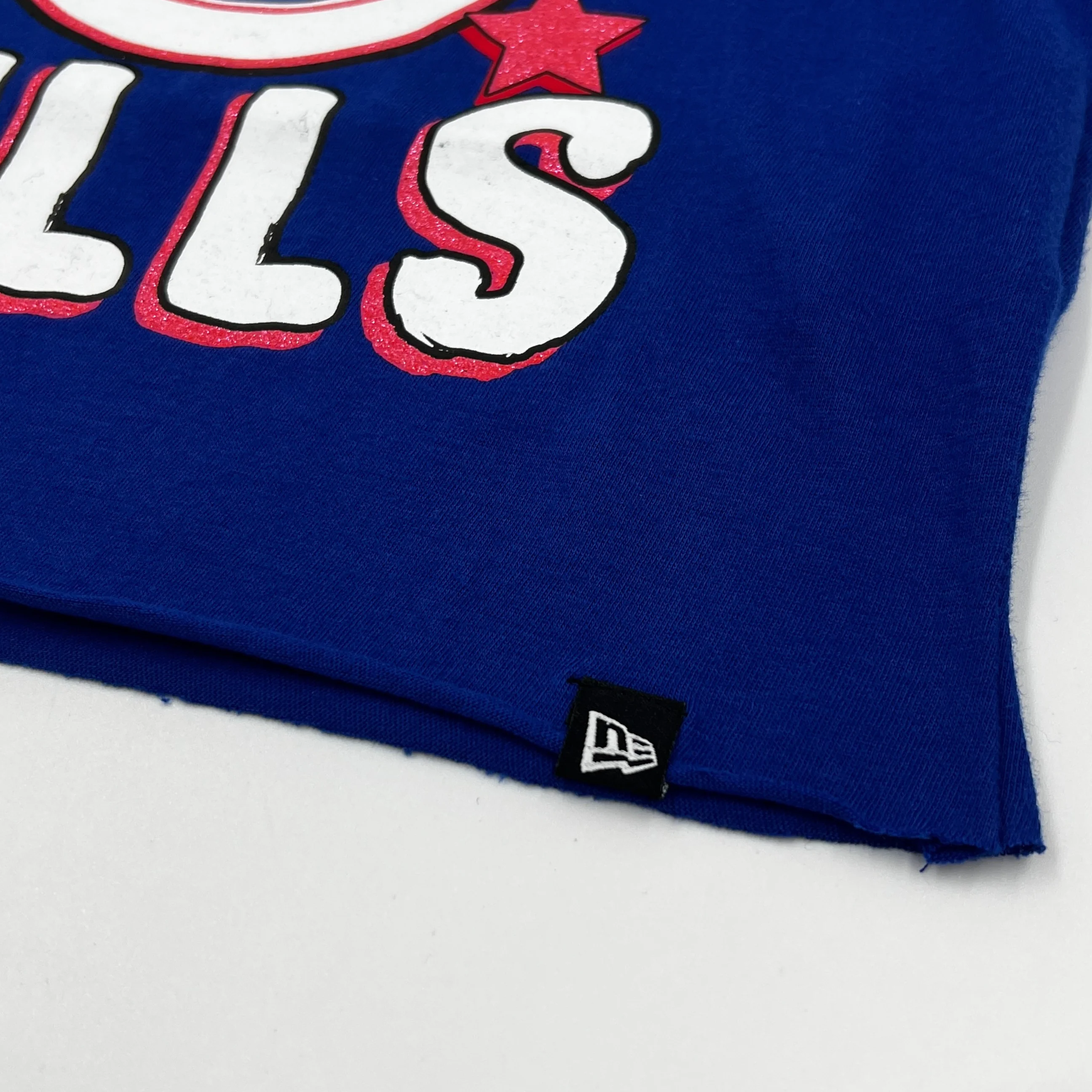 Youth Girls New Era Bills Royal With Happy Fan Short Sleeve Shirt - Image 5