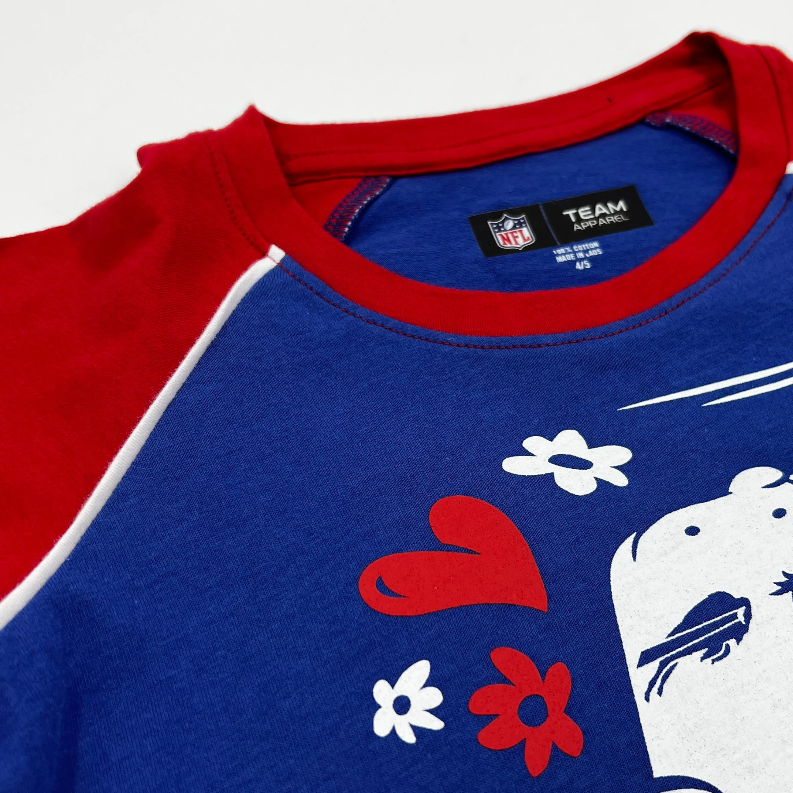 Youth Girls New Era Bills Smiling Cap on a Skateboard Short Sleeve Shirt - Image 7