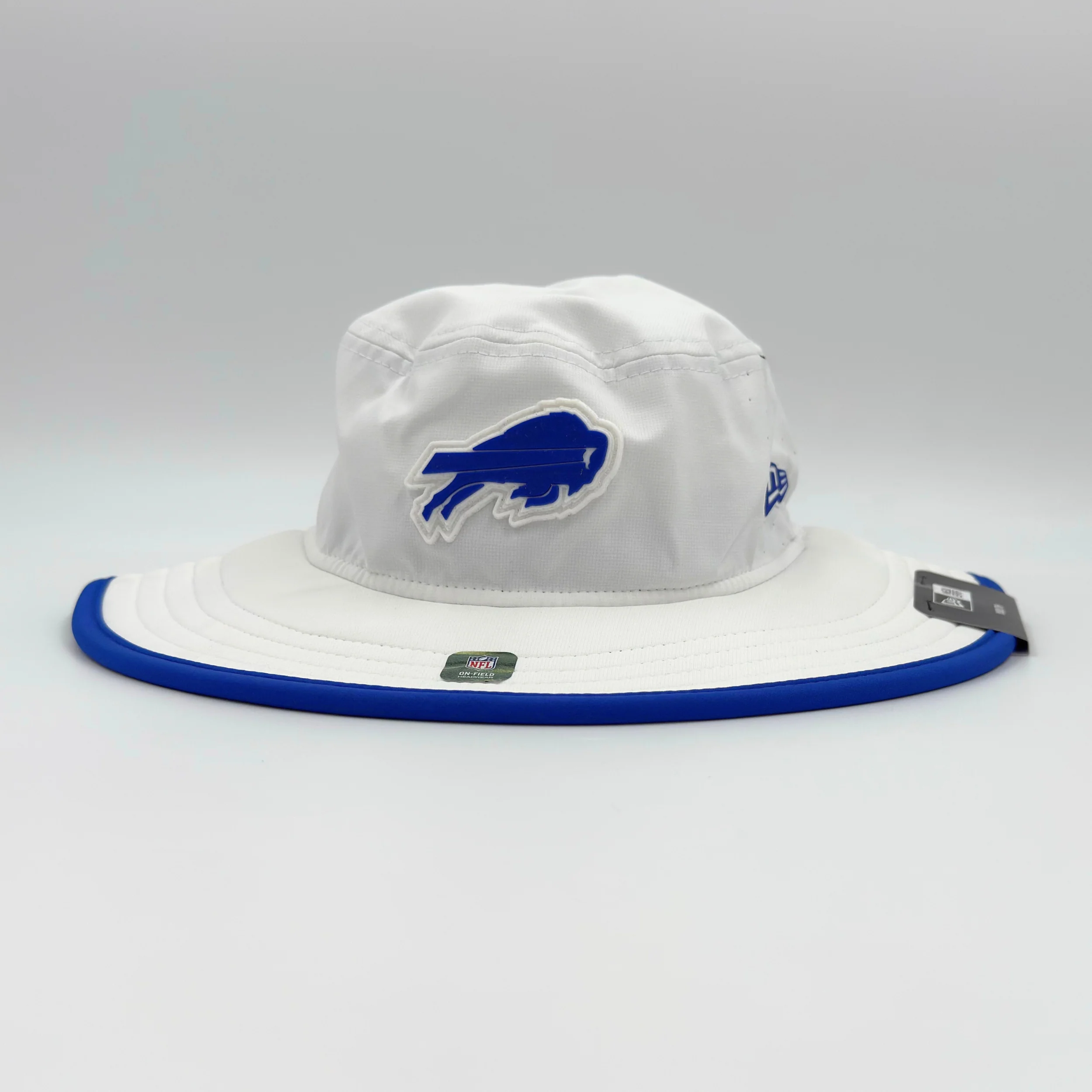 Youth New Era Buffalo Bills 2025 Training Camp White & Royal Bucket Hat - Image 2