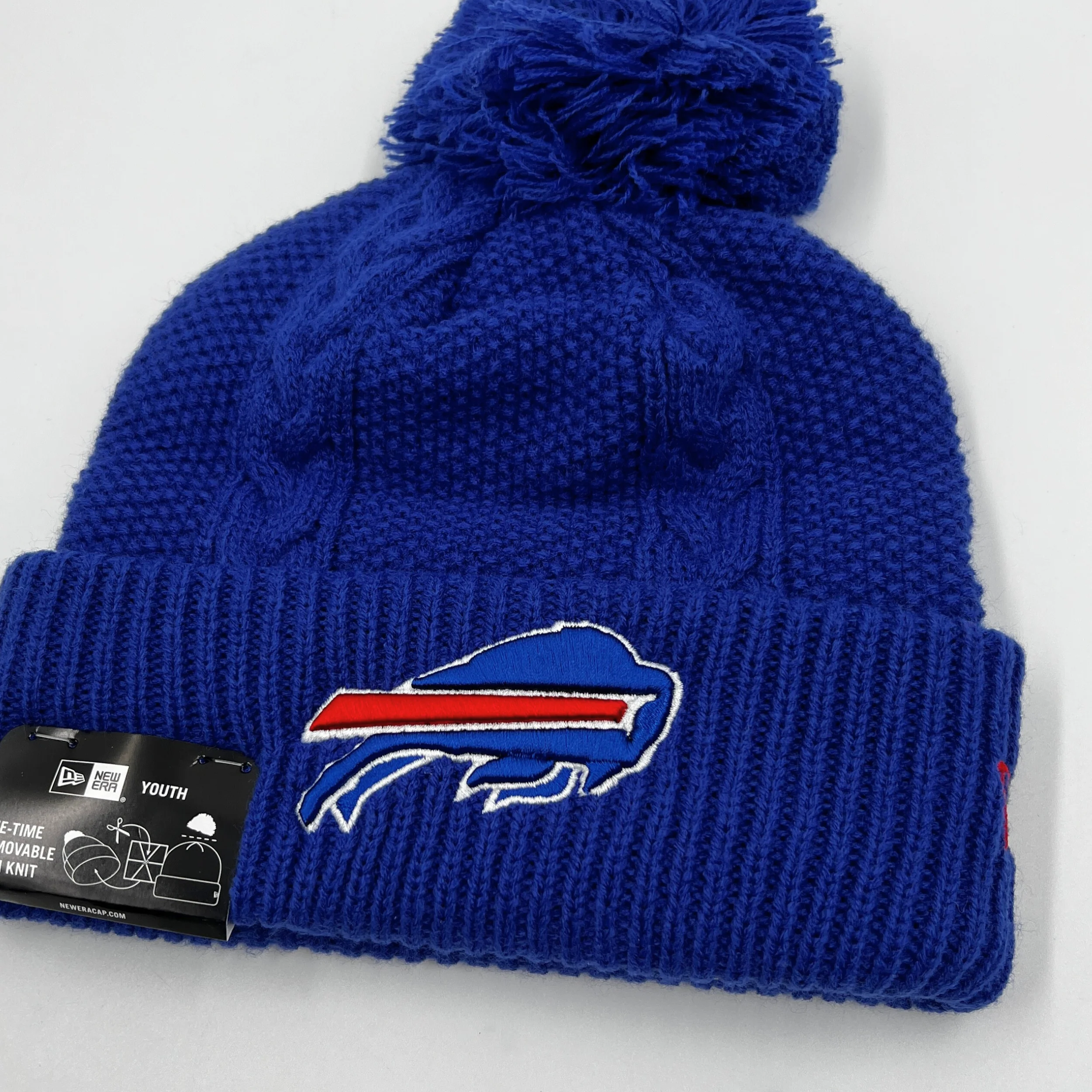 Youth New Era Buffalo Bills Royal Blue Knit Hat - Image 2