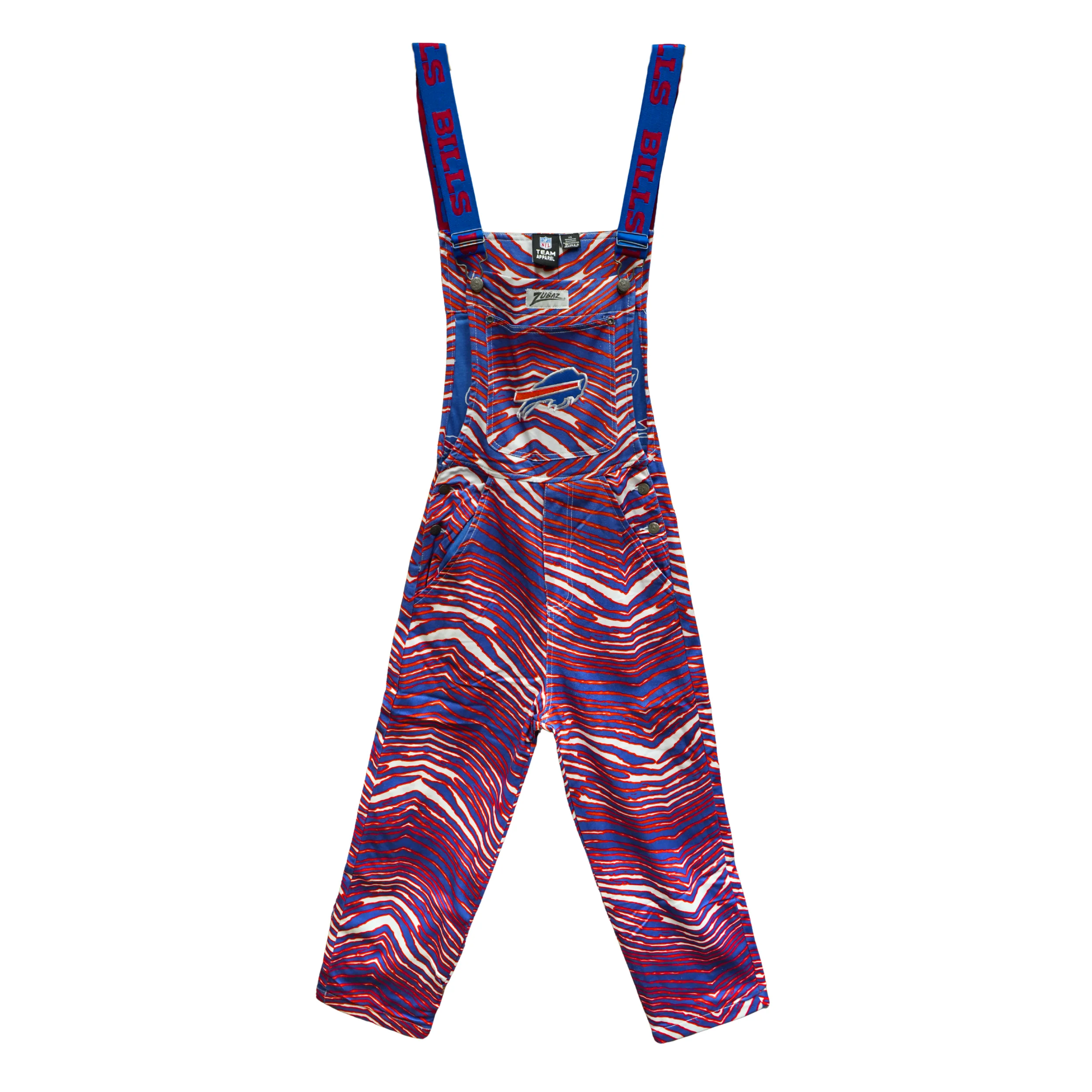 Zubaz Buffalo Bills Dark Colored Lined Bib Overalls