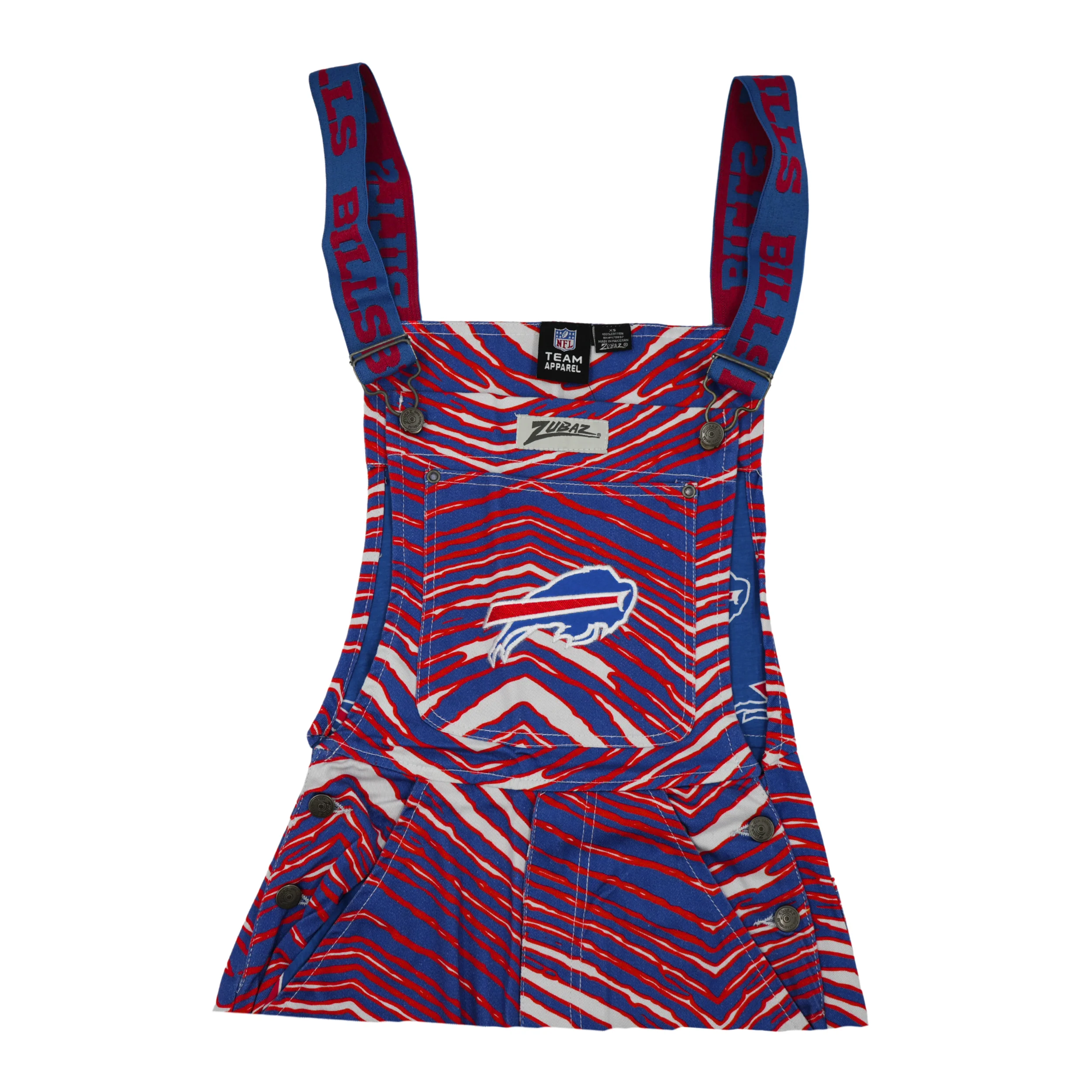 Zubaz Buffalo Bills Dark Colored Lined Bib Overalls - Image 2