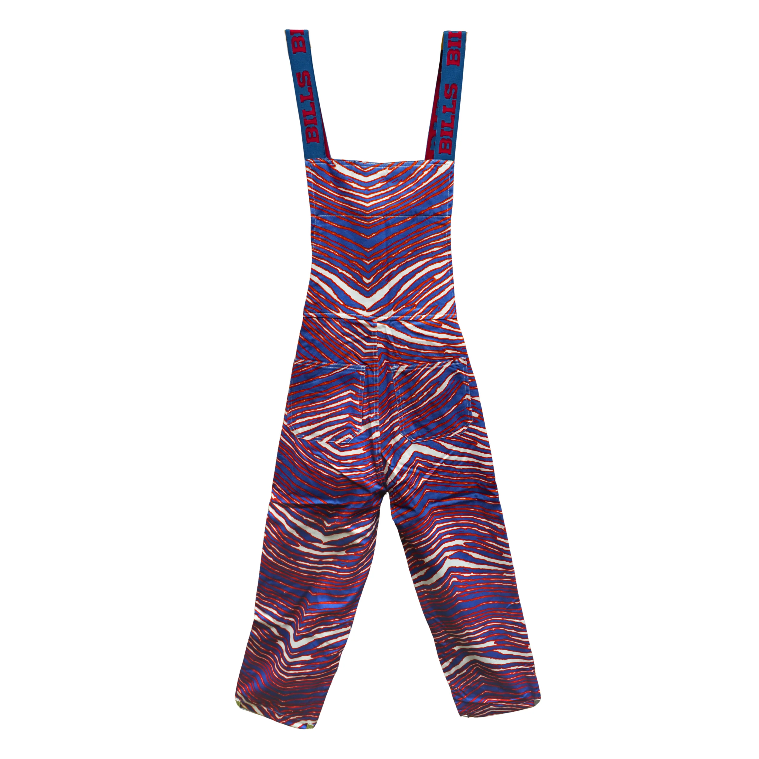 Zubaz Buffalo Bills Dark Colored Lined Bib Overalls - Image 4