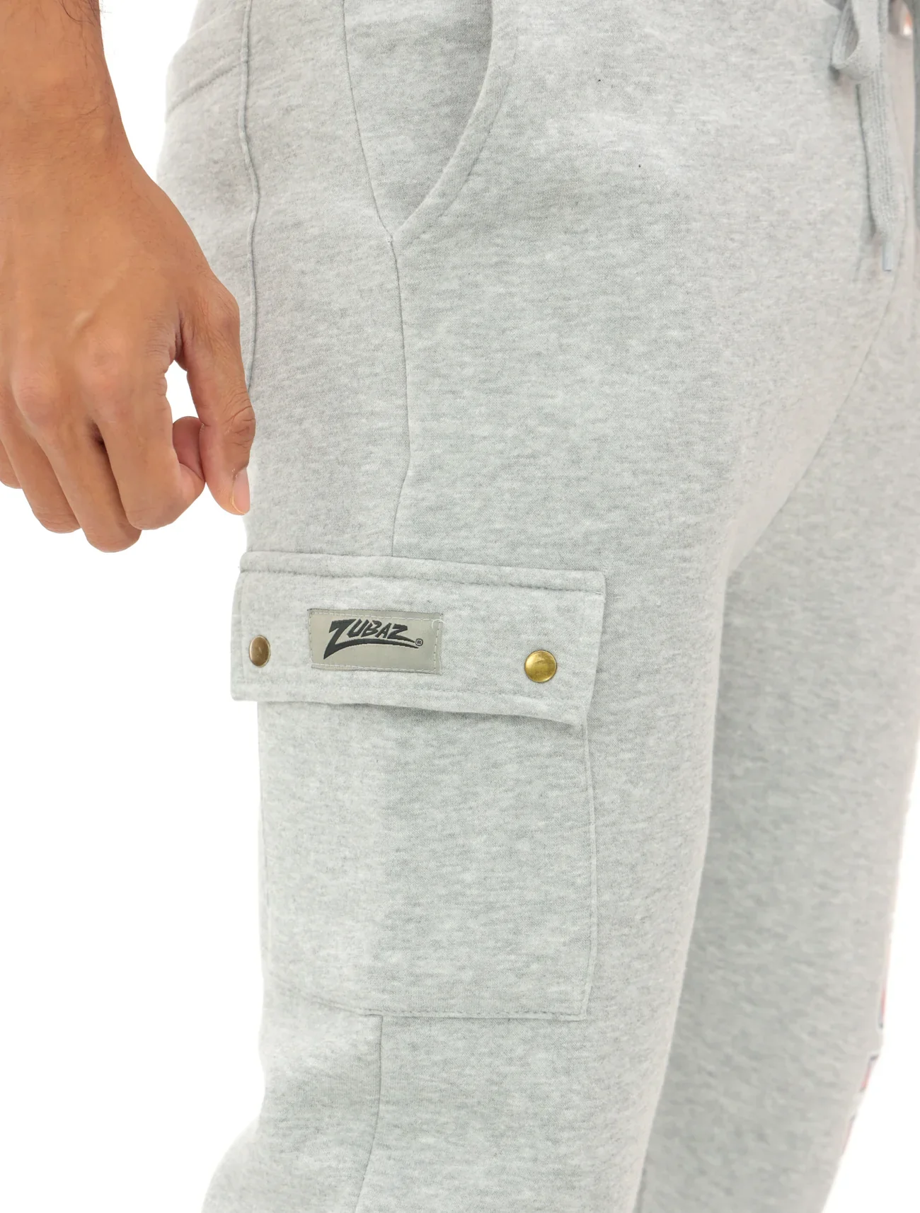 Zubaz Buffalo Bills Gray 90s Team Cargo Joggers - Image 3