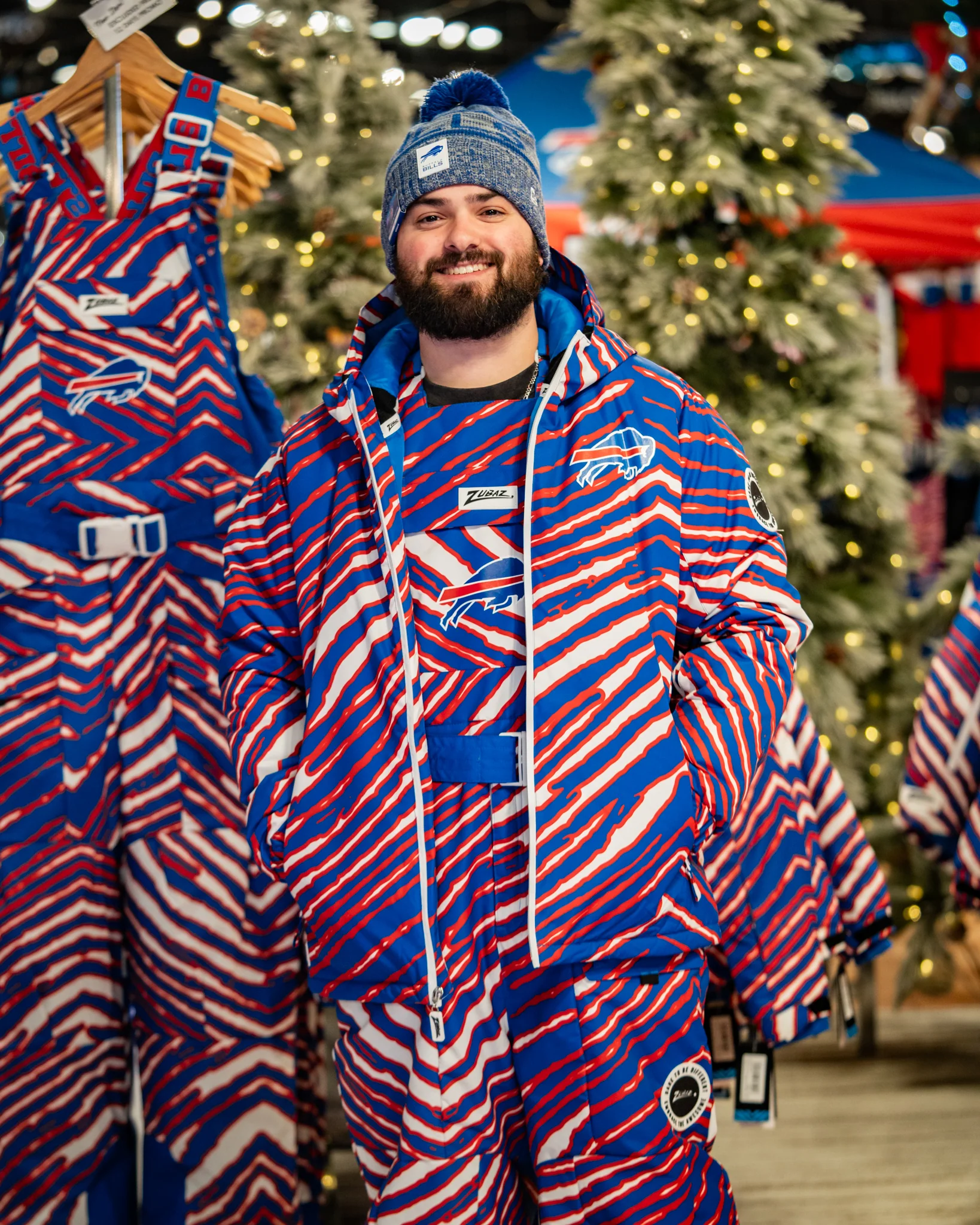Zubaz Buffalo Bills Zebra Royal Bleacher Blazer Snow Jacket - Image 6