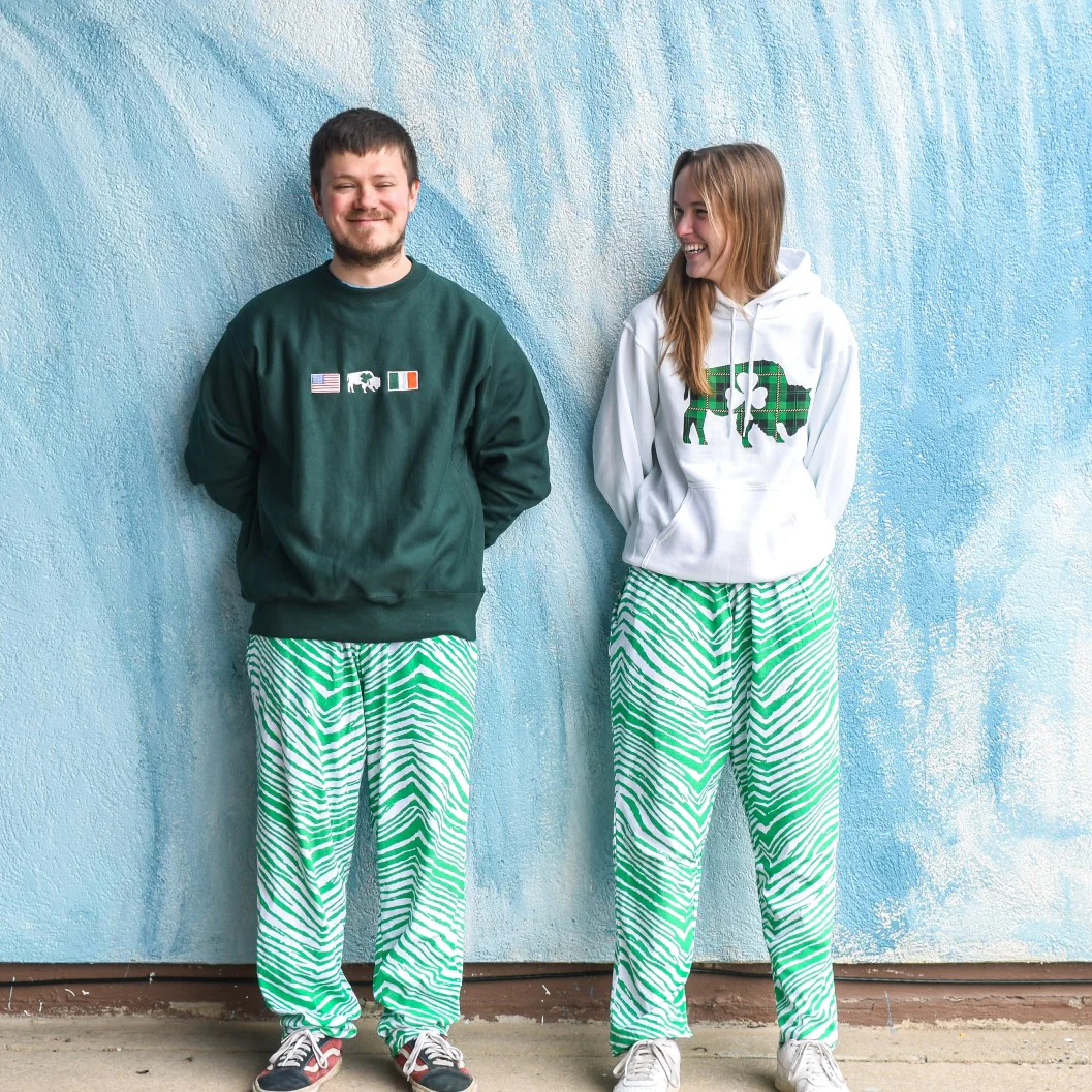 Zubaz White and Green Pants - Image 4